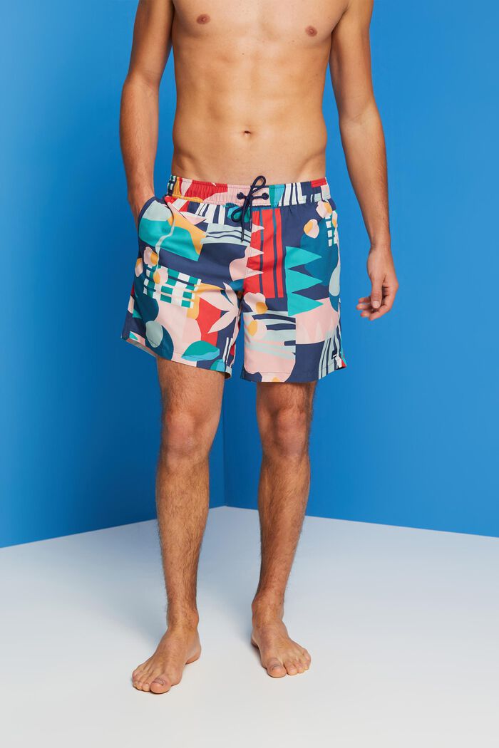 Swimming shorts with all-over pattern, INK, detail image number 0