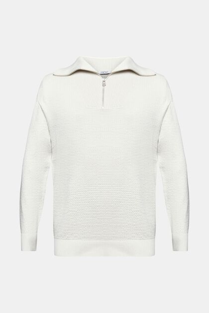 Structured Cotton Troyer Sweater