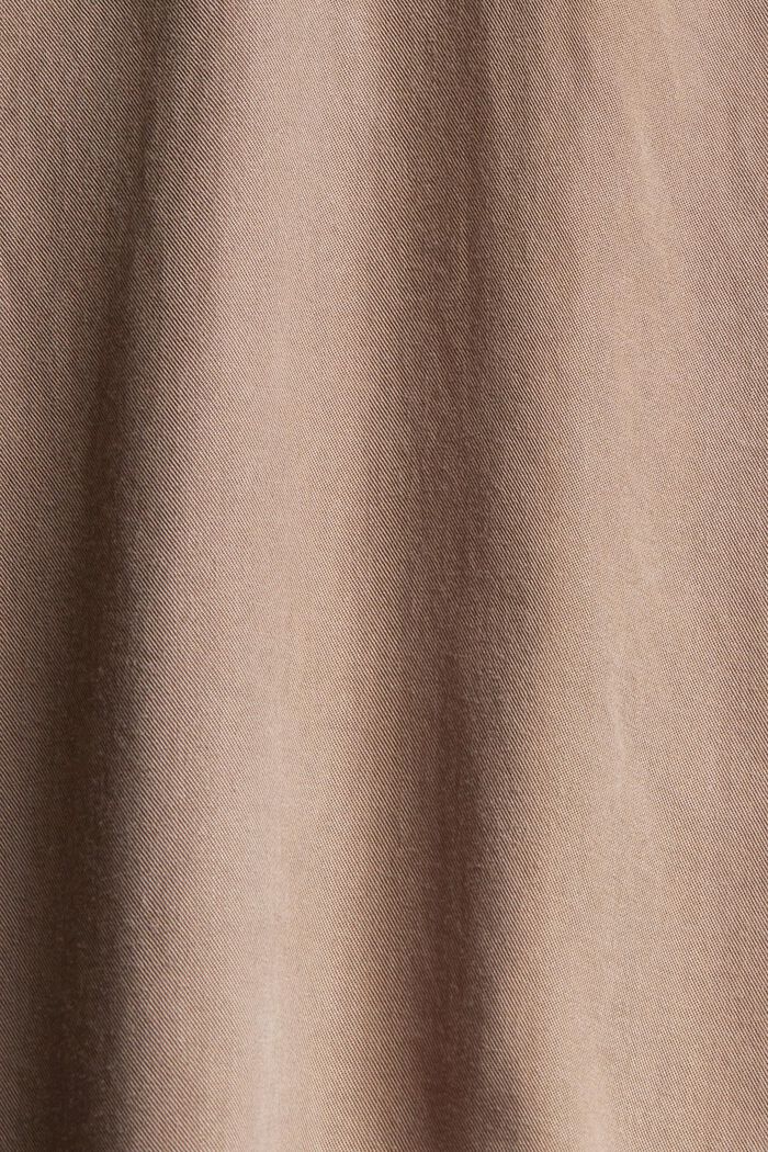 Made of TENCEL™:  tunic dress with a belt, TAUPE, detail image number 4