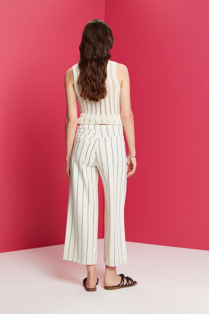 Striped high-rise culotte, 100% cotton, ICE, detail image number 3