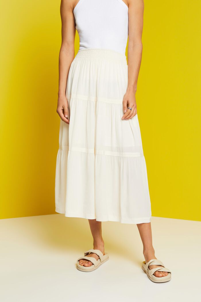 Classic Midi Skirt, WHITE, detail image number 0