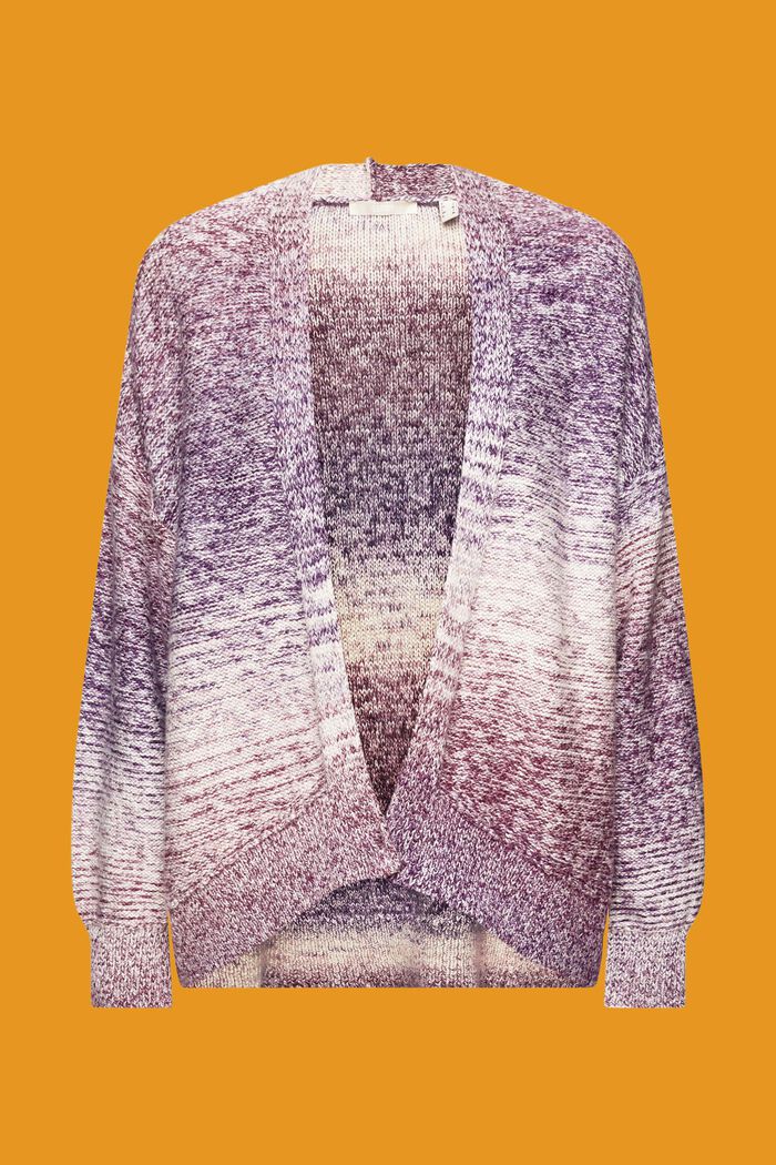 Colour gradient knit cardigan, DARK PURPLE, detail image number 5