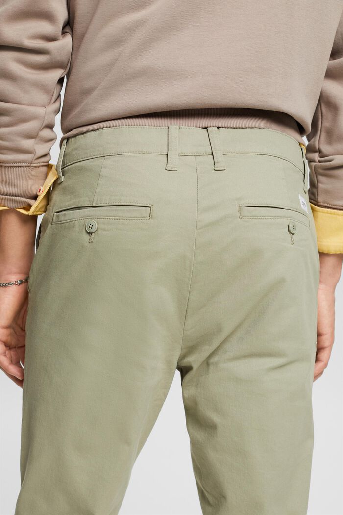 Slim-Leg Chino Pants, DUSTY GREEN, detail image number 4
