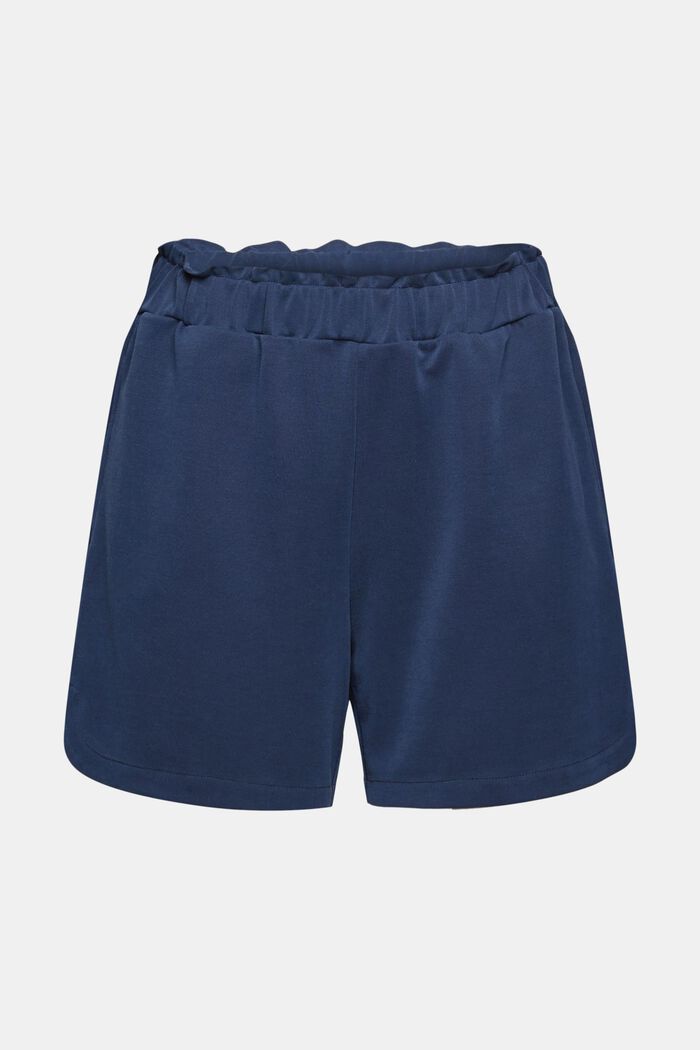 Containing TENCEL™: Jersey shorts, NAVY, overview