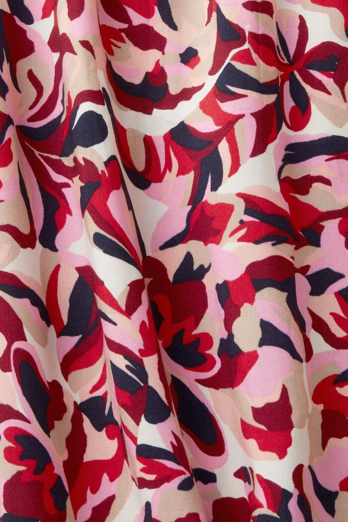 Maxi beach dress with floral pattern, DARK RED, detail image number 4