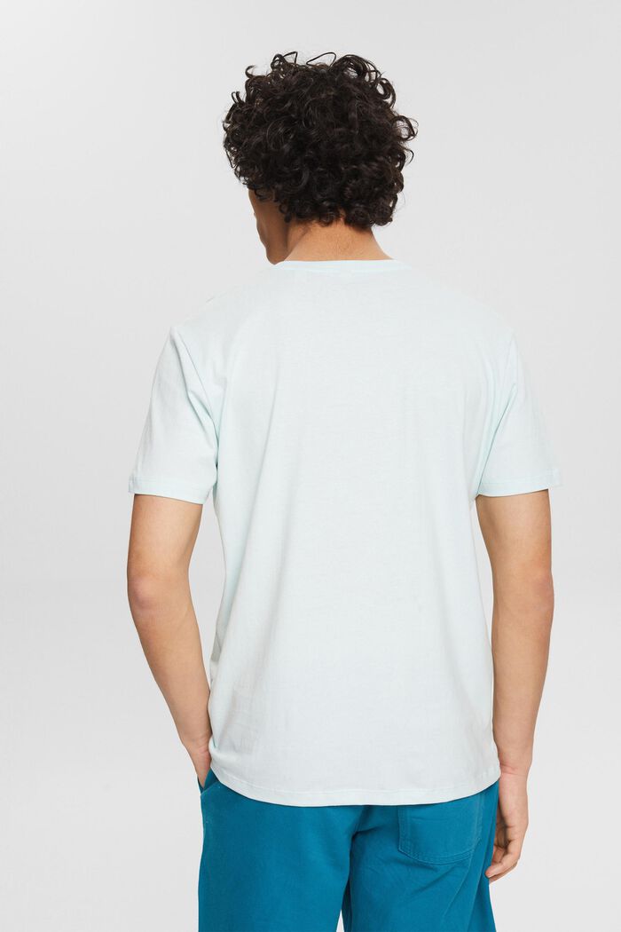 Jersey T-shirt with a small printed motif, LIGHT AQUA GREEN, detail image number 3
