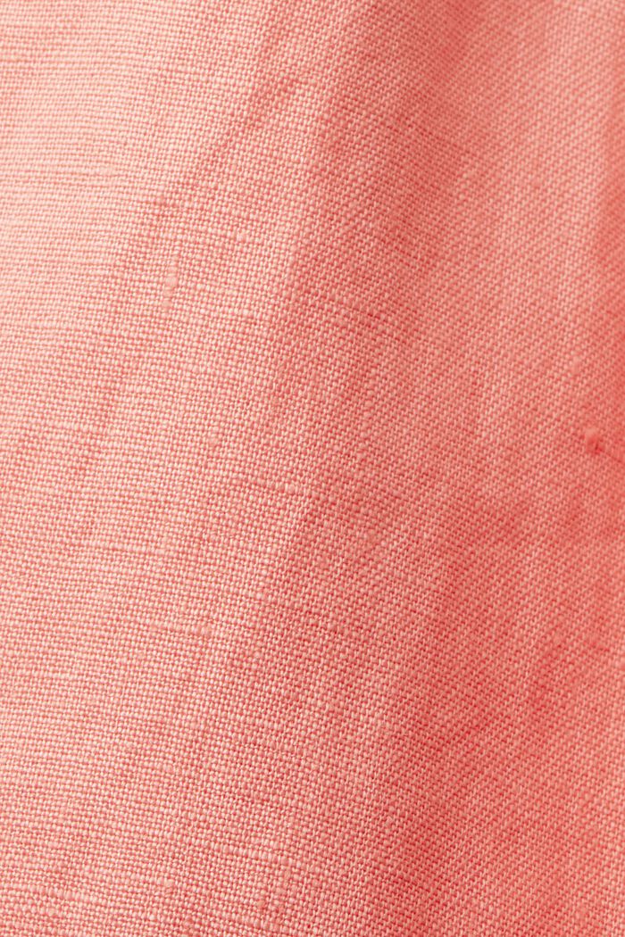 Sleeveless Linen Babydoll Blouse, CORAL, detail image number 5