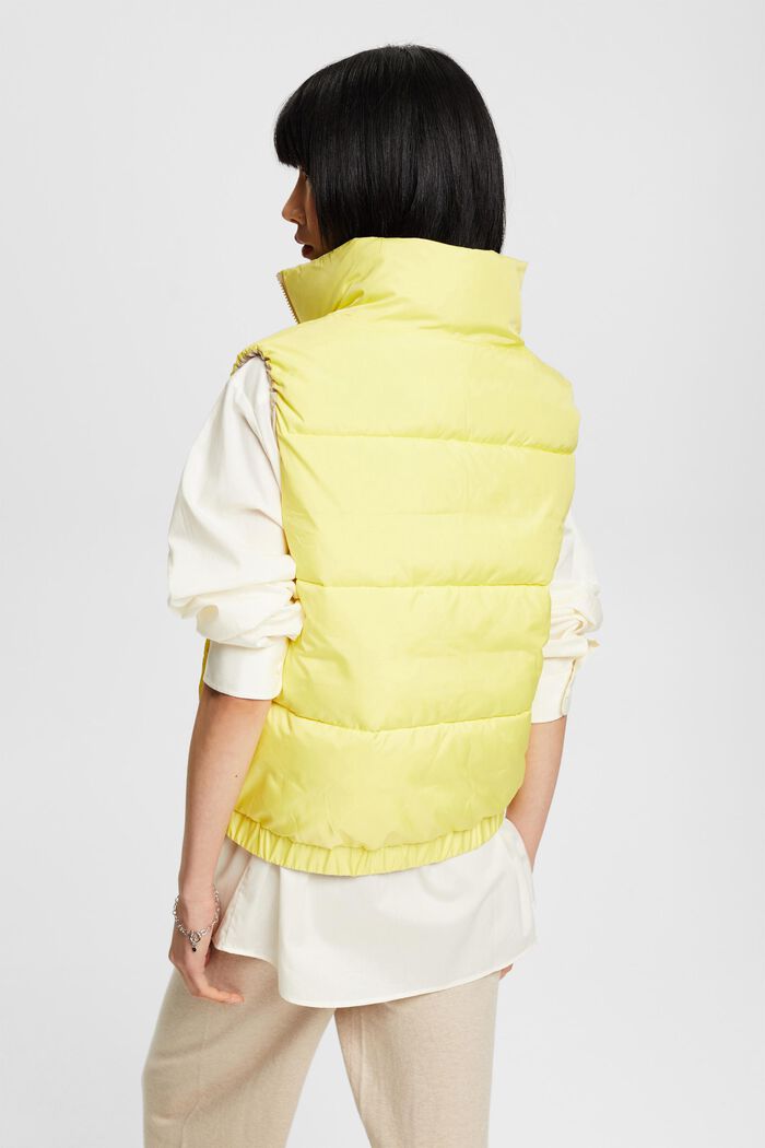 Reversible Puffer Vest, LIGHT YELLOW, detail image number 3