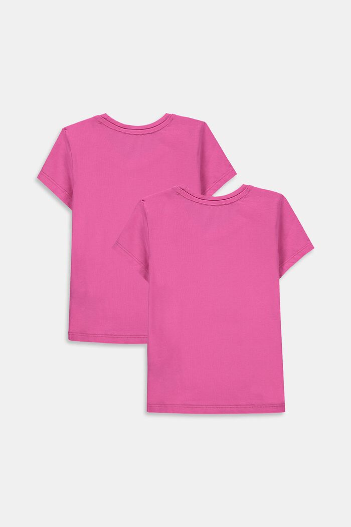 Double pack of stretch cotton T-shirts, BLUSH, detail image number 1