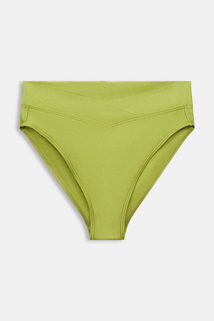 High-Waisted Bikini Bottoms, LEAF GREEN, detail image number 4