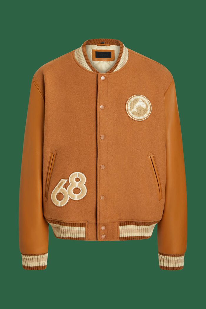 Varsity jacket, CARAMEL, detail image number 4