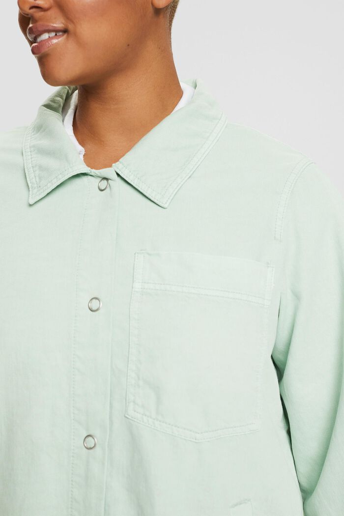 CURVY overshirt made with TENCEL™, DUSTY GREEN, detail image number 2