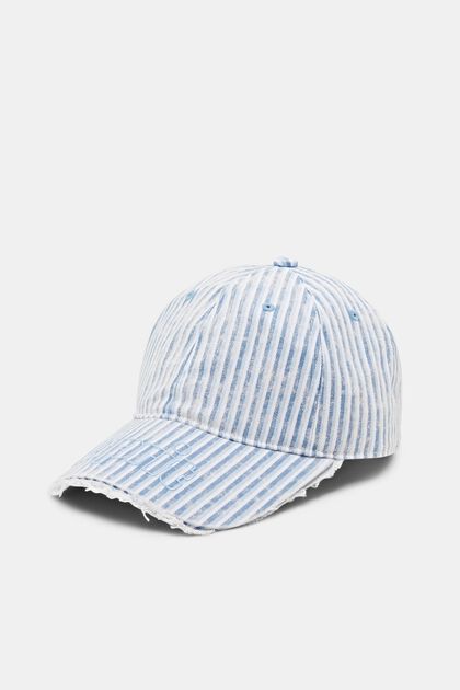 Striped logo baseball cap