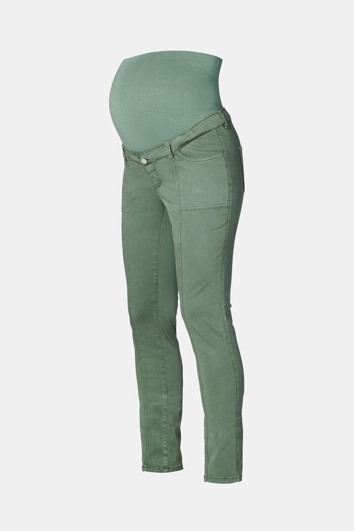 Cargo trousers with over-bump waistband