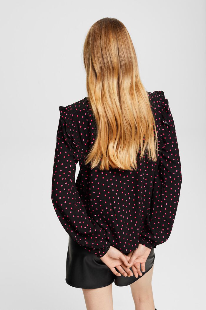 Patterned blouse, BLACK, detail image number 3