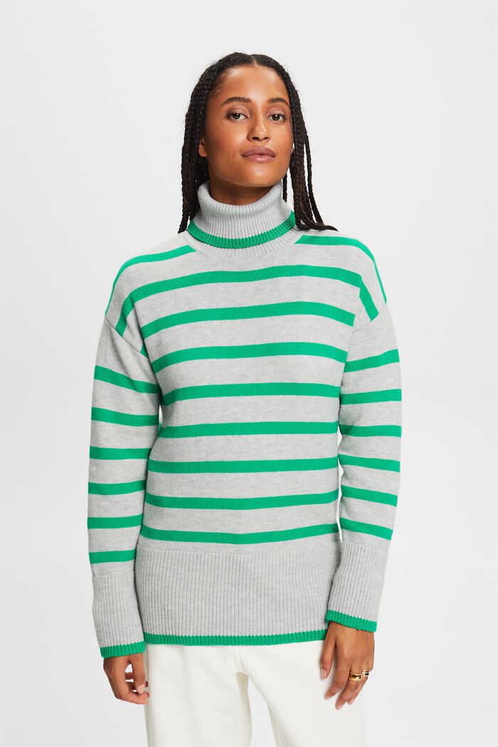 Turtleneck Sweater, LIGHT GREY, detail image number 1