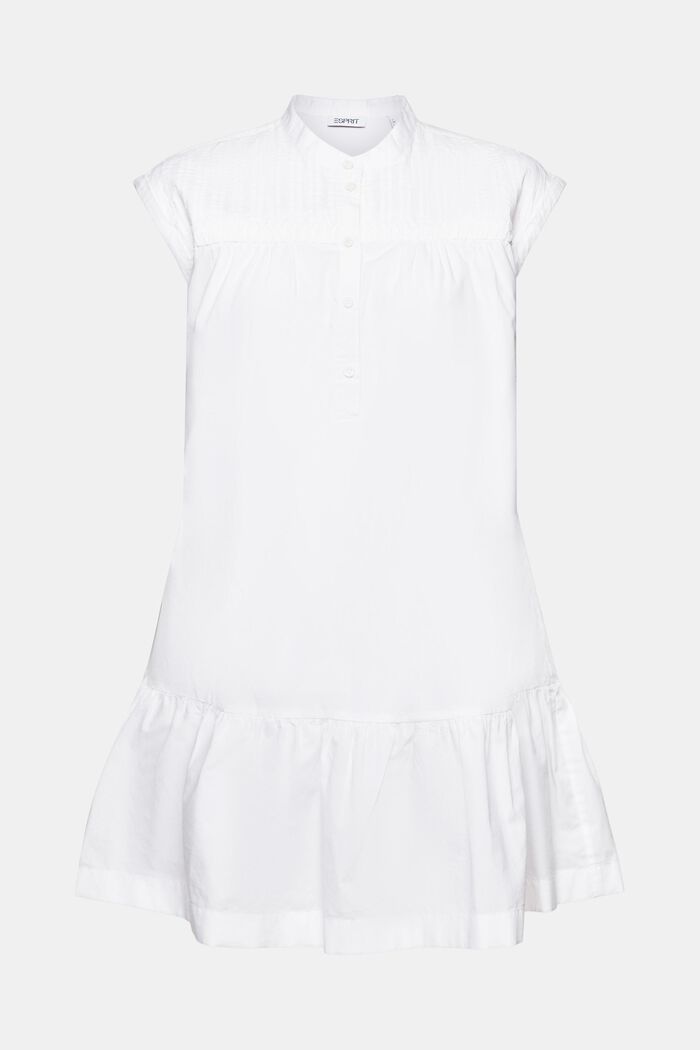 Flounced Hem Sleeveless Mini Dress, WHITE, detail image number 6