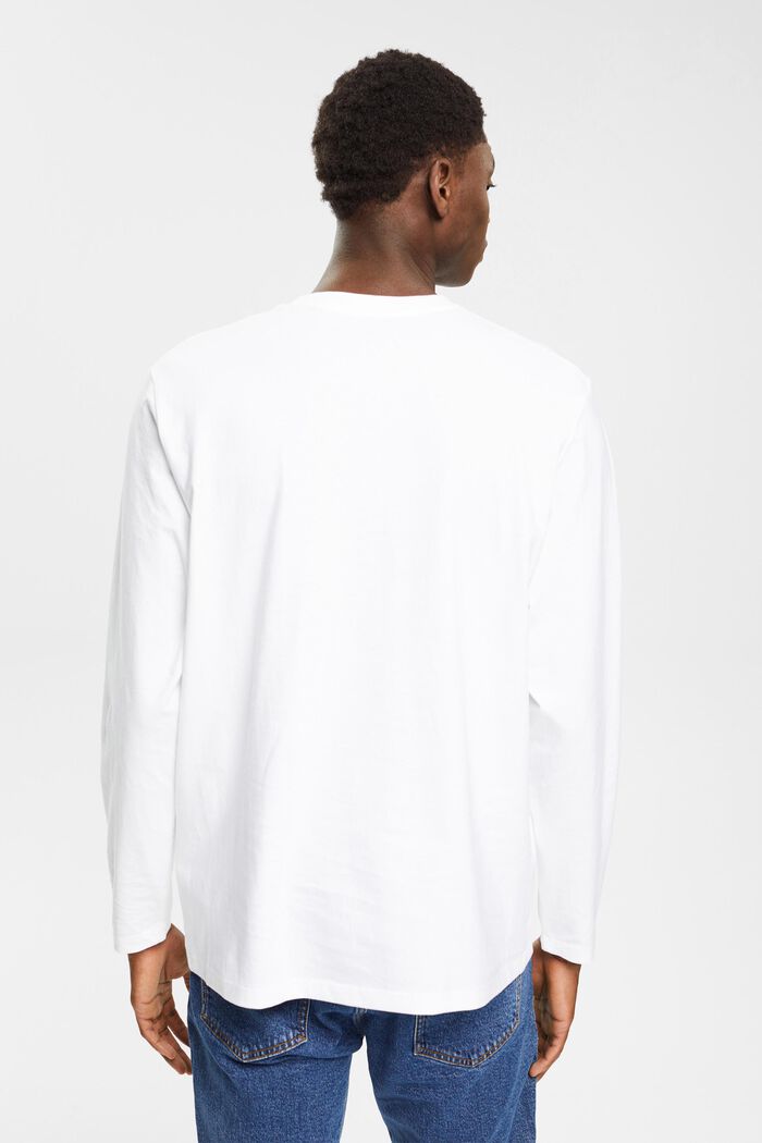 Jersey long sleeve, 100% cotton, WHITE, detail image number 4