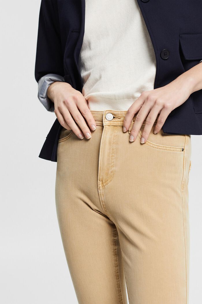 Stretch trousers in organic blended cotton, SAND, detail image number 0