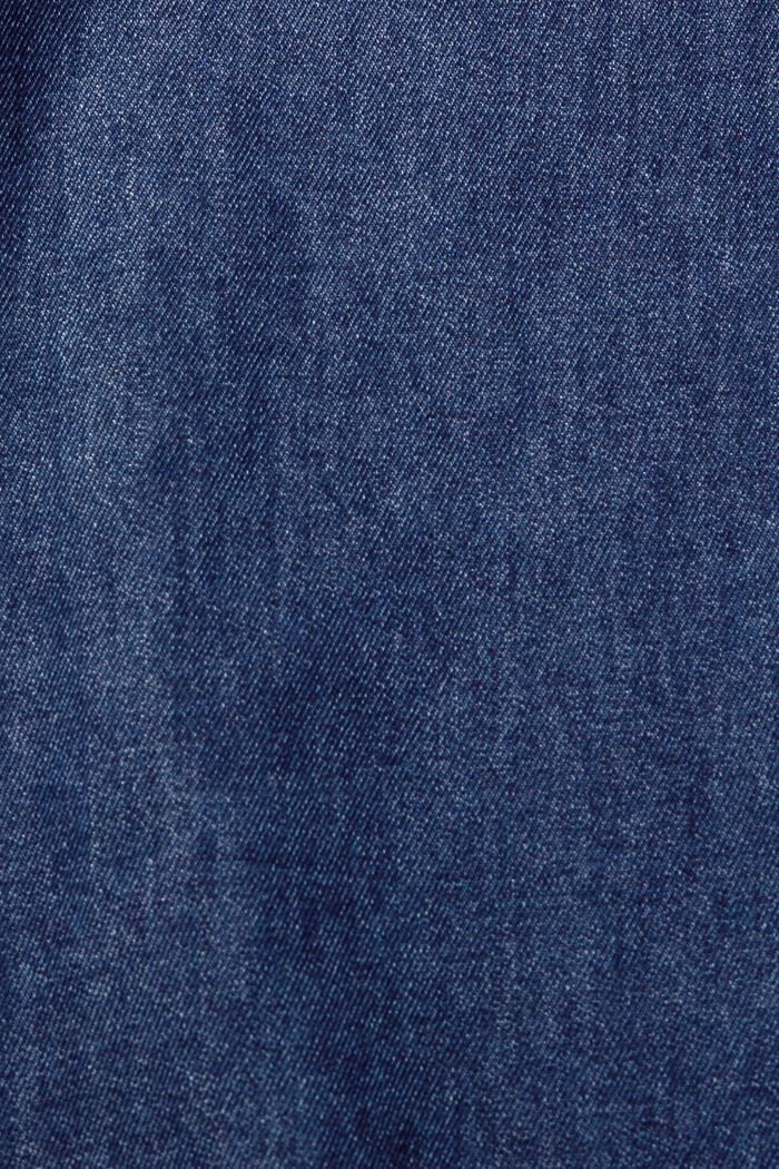 Patch Pocket Denim Shirt, BLUE DARK WASHED, detail image number 1