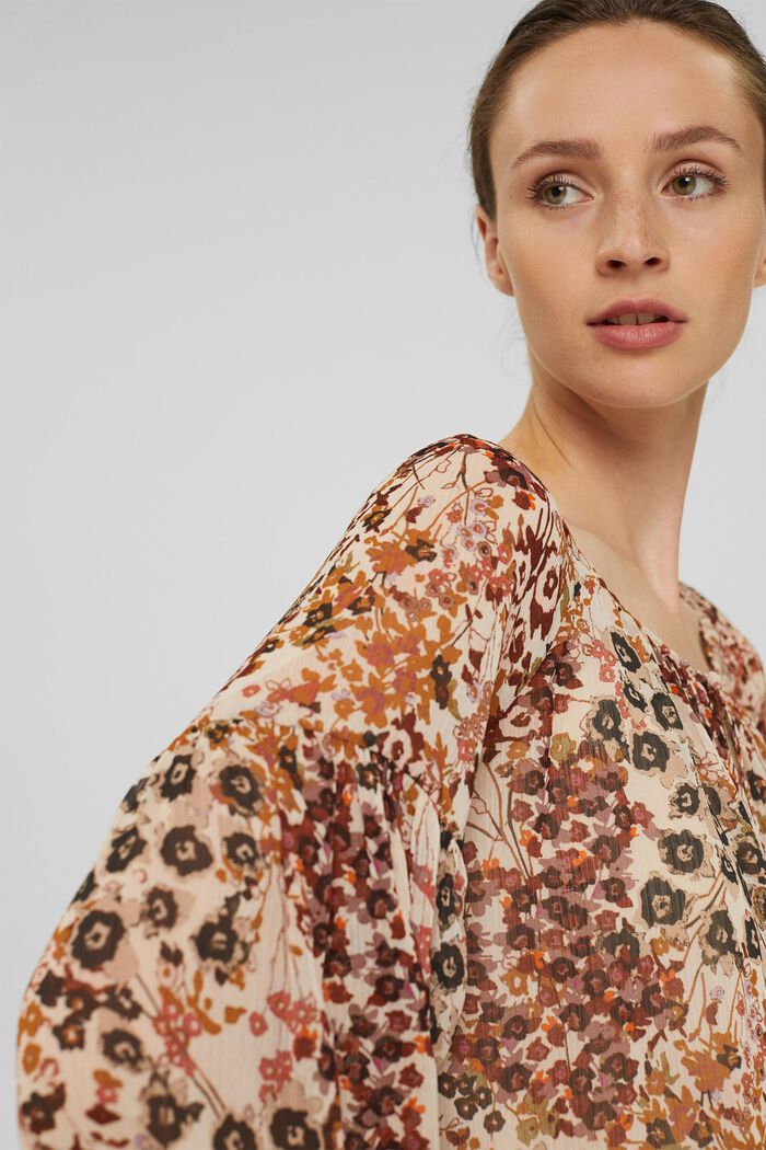 Recycled: floral blouse in chiffon, ICE, detail image number 5