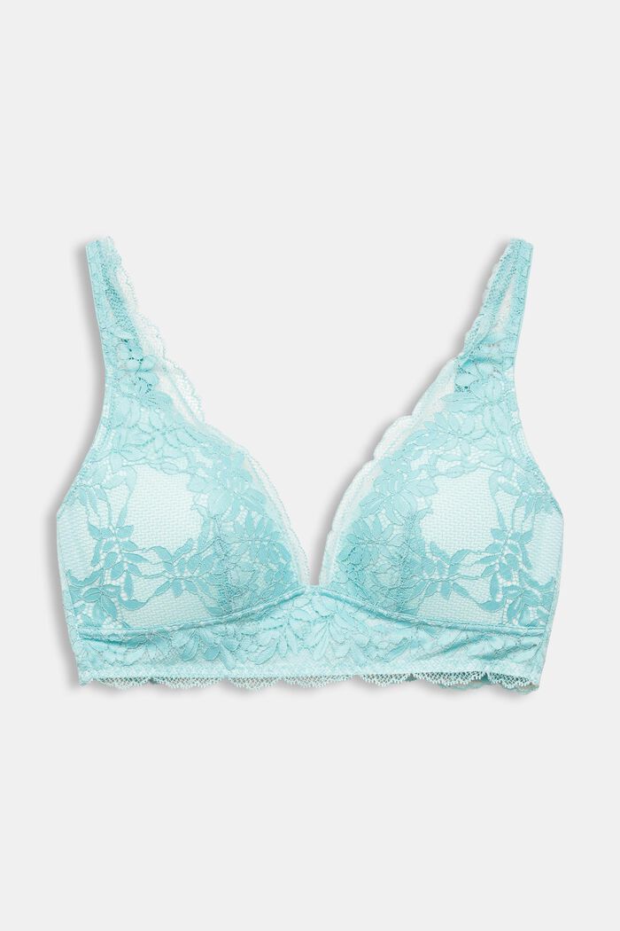Non-wired push-up bra made of lace