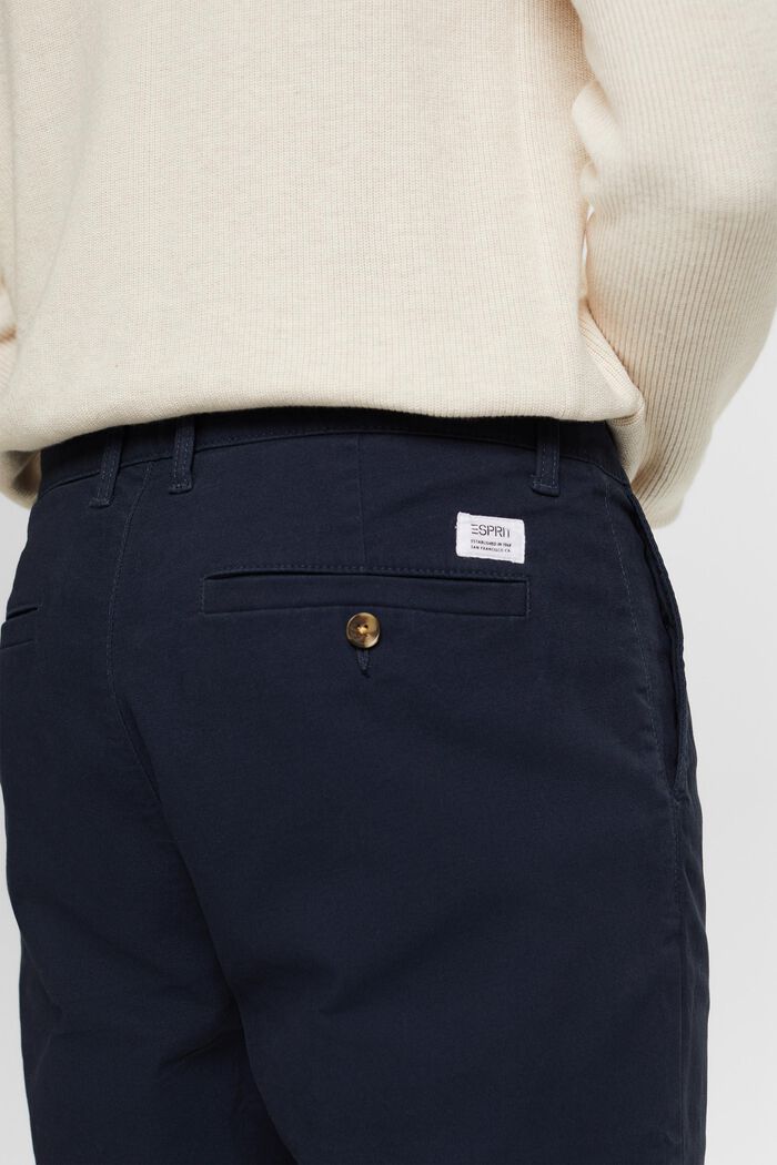 Chino trousers, stretch cotton, NAVY, detail image number 4