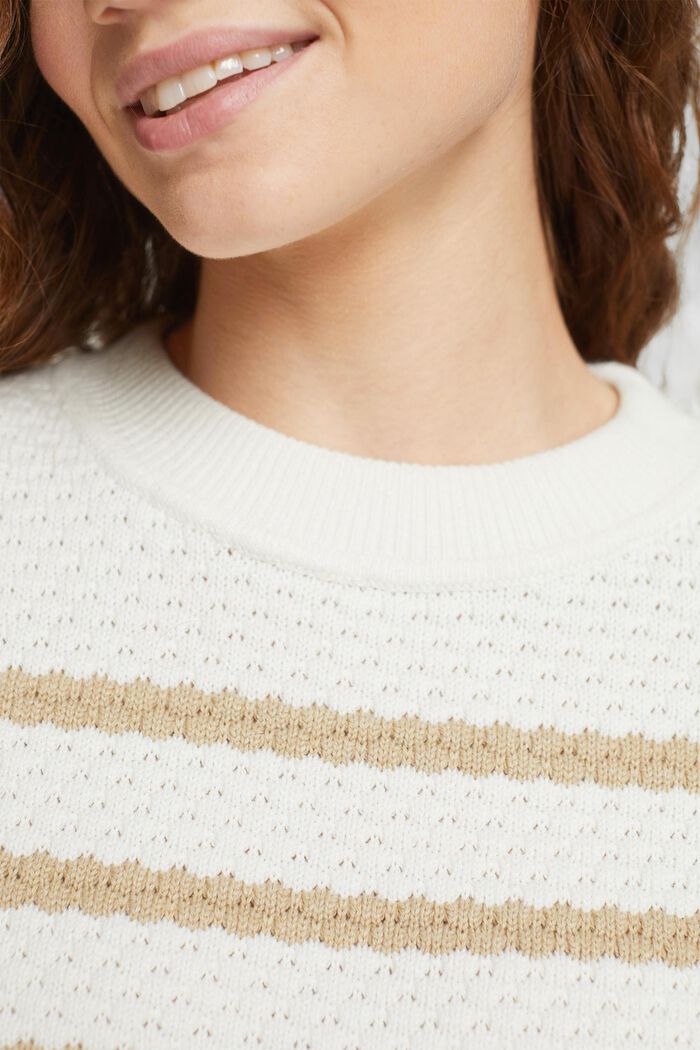 Textured knit jumper, OFF WHITE, detail image number 0