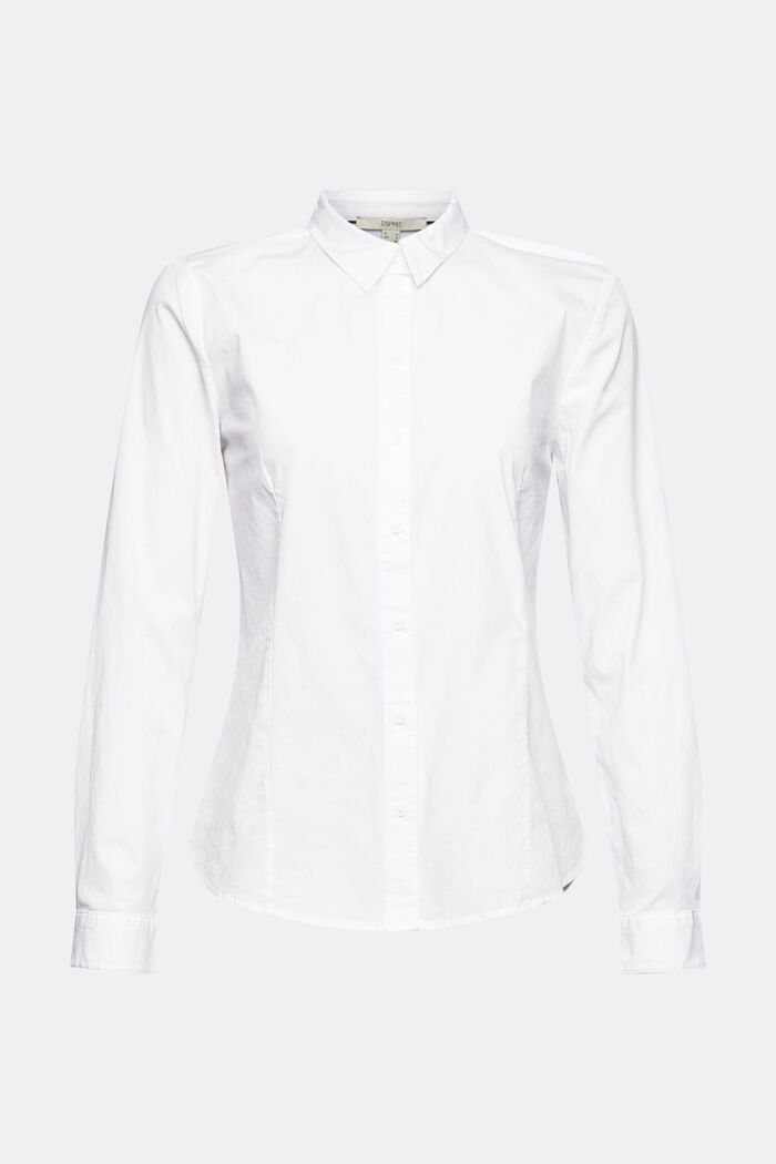 Fitted shirt blouse, WHITE, detail image number 5