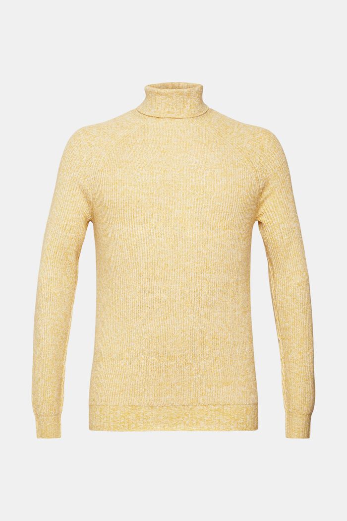 Two-coloured roll neck sweater