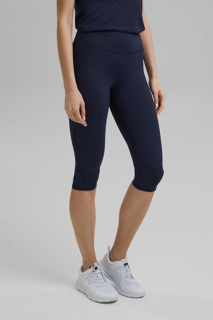 Recycled: high-performance leggings with an E-DRY finish, NAVY, detail image number 0