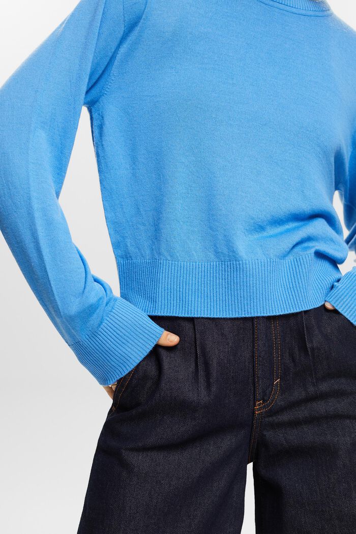 Cashmere Crewneck Sweater, BLUE, detail image number 3