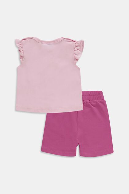 T-shirt and shorts set, in organic cotton