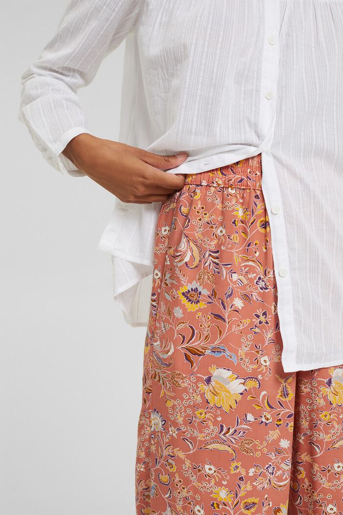 Printed trousers with a wide leg, LENZING™ ECOVERO™, BLUSH, detail image number 2