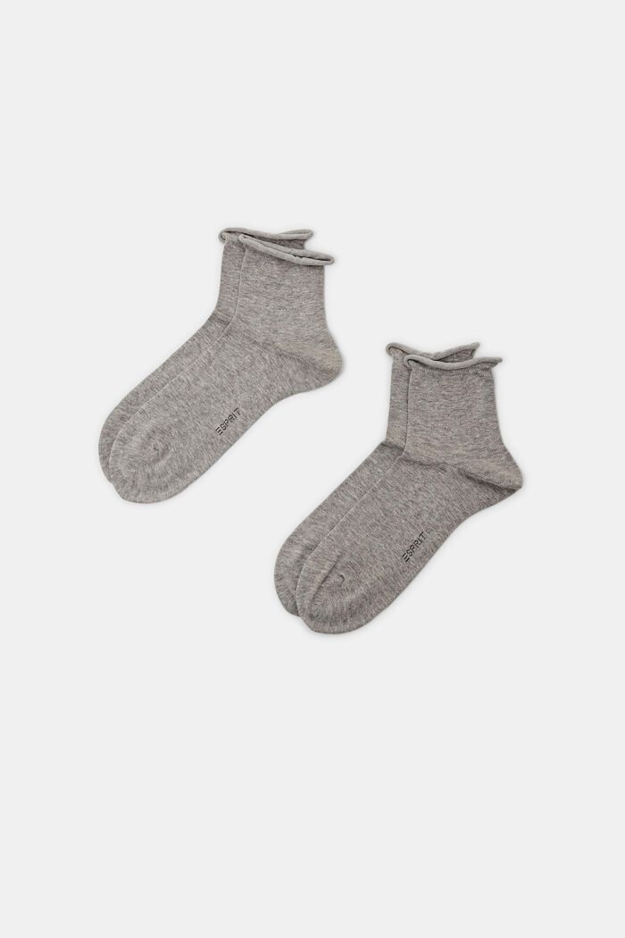 2-Pack Knit Socks, LIGHT GREY, detail image number 0