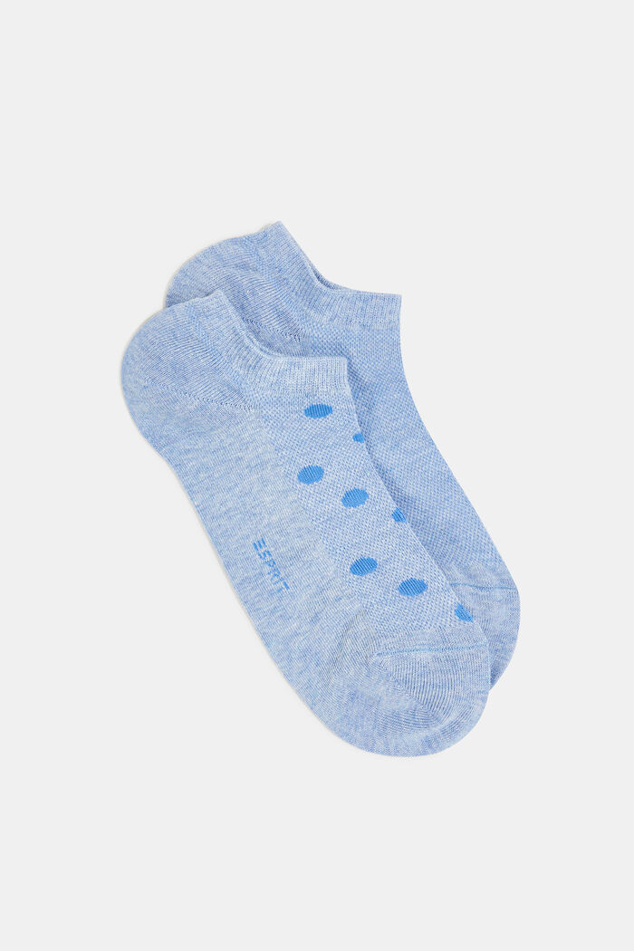 2-pack of trainer socks with mesh, organic cotton, LIGHT DENIM, detail image number 0