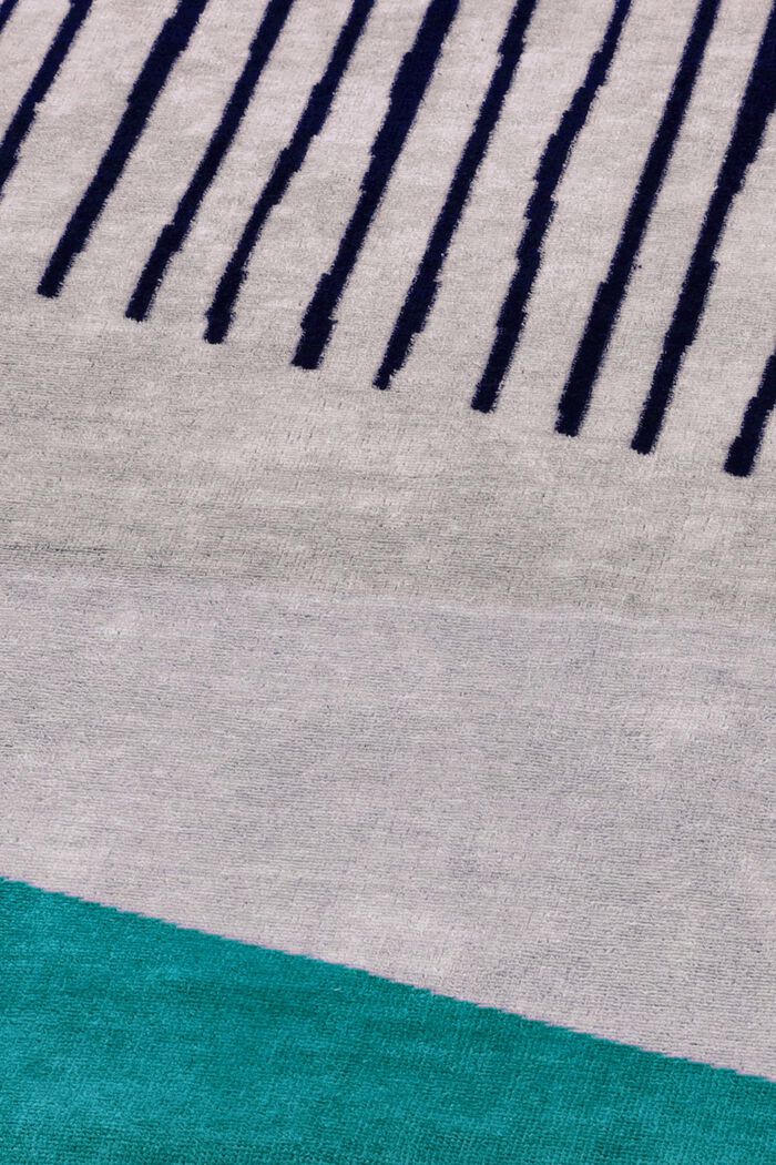 Beach towel in striped design, DEEP WATER, detail image number 1