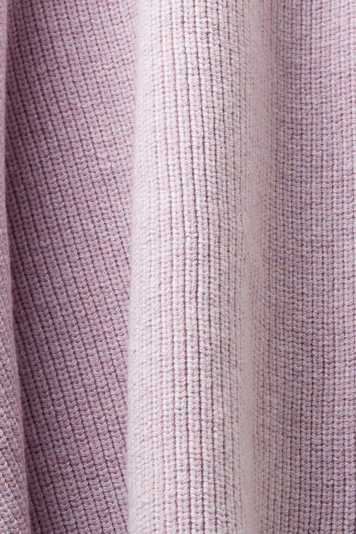 Rib-Knit V-Neck Sweater Vest, LAVENDER, detail image number 4