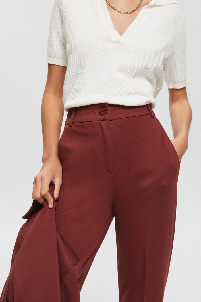 SPORTY PUNTO mix & match tapered trousers, RUST BROWN, detail image number 0
