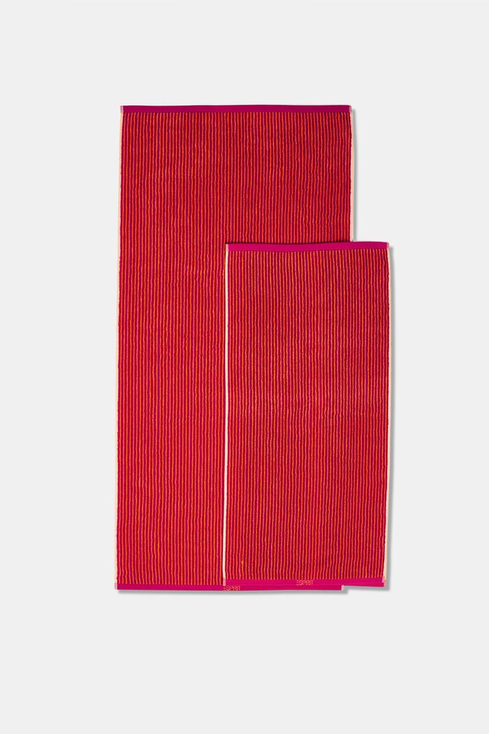 Terry cloth towel, 100% cotton, RASPBERRY, overview