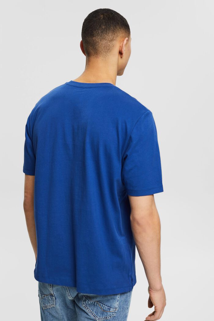 Jersey t-shirt with embroidered logo, BRIGHT BLUE, detail image number 3