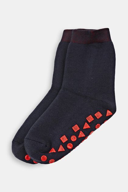 Non-slip socks made of blended organic cotton