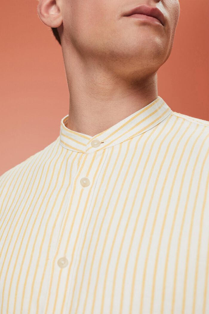 Striped shirt, linen blend, SUNFLOWER YELLOW, detail image number 2