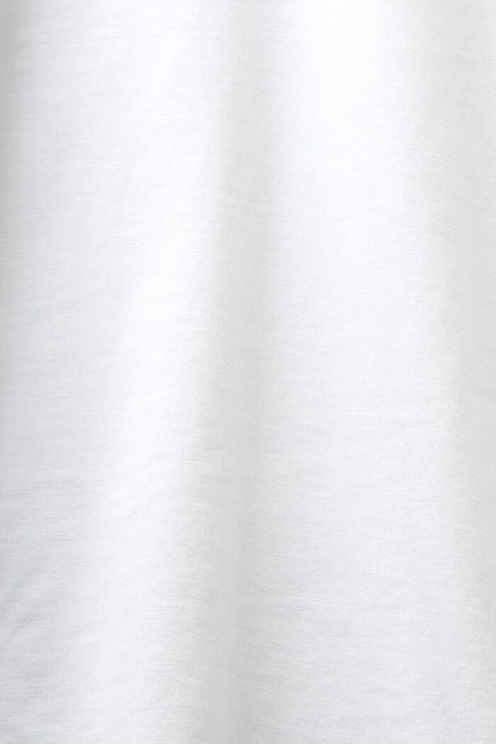 Pima Cotton Embroidered Logo T-Shirt, WHITE, detail image number 5