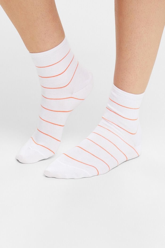 2-Pack Striped Chunky Knit Socks, WHITE MIX, detail image number 1