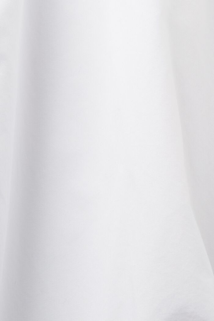 Poplin shirt blouse, 100% cotton, WHITE, detail image number 5