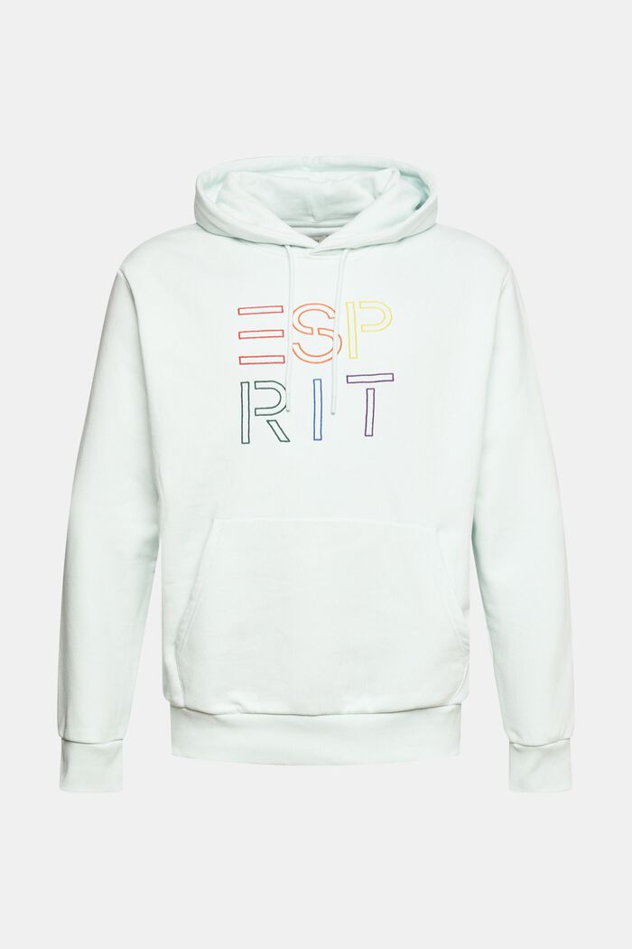 Made of recycled material: hoodie with logo embroidery, PASTEL BLUE, detail image number 6