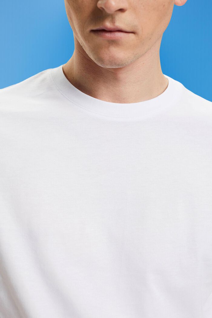 Slim fit cotton t-shirt, WHITE, detail image number 2