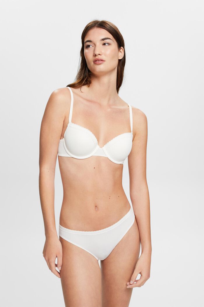 ESPRIT - Padded Underwire Lace Band Microfiber Bra at our online shop