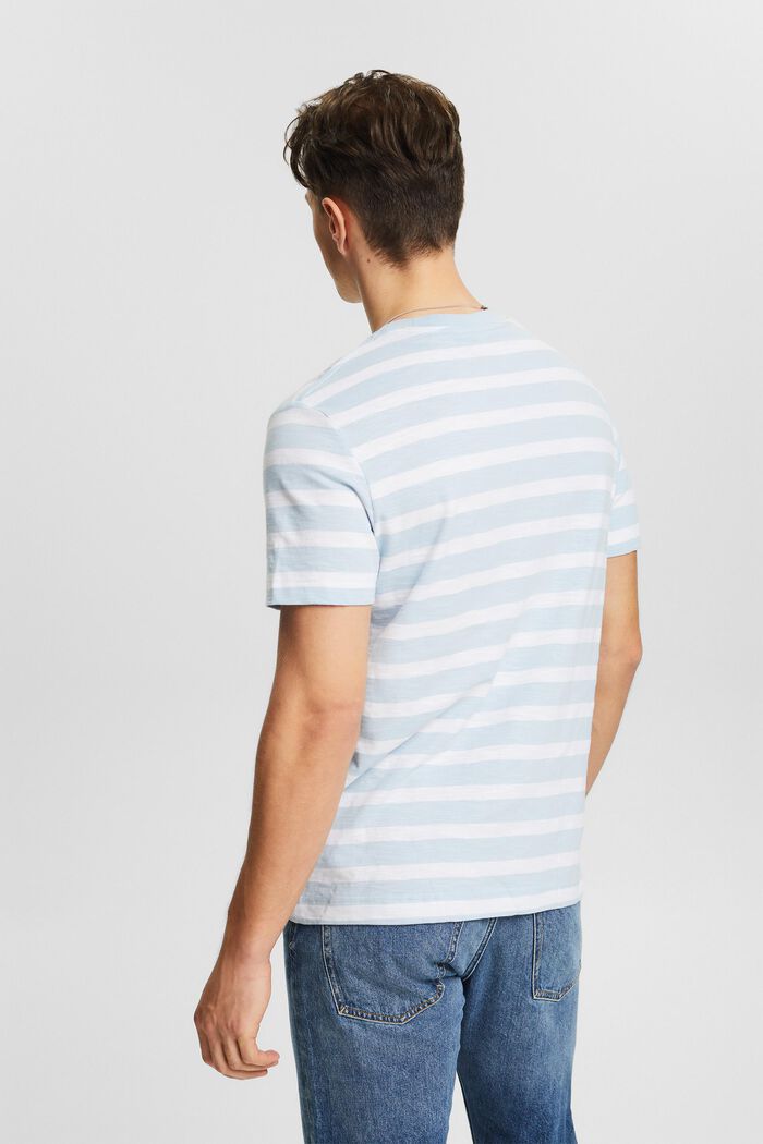 Striped Cotton Jersey T-Shirt, LIGHT BLUE, detail image number 2